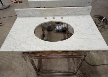 Chiny Dostosowana łazienka z blatem Vanity wieńczy włoski marmur Carrara White dostawca
