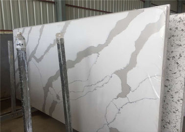 Chiny Zaprojektowany sztuczny kamień Calacatta White Quartz Stone Large Slab dostawca