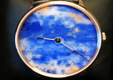 Chiny Czarujący zegarek z naturalnego kamienia z mechanizmem kwarcu z tarczą z naturalnego marmuru dostawca