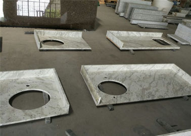 Chiny Apartment Andromeda White Granite Prefabrykowana łazienka Vanity Tops z płaską krawędzią dostawca