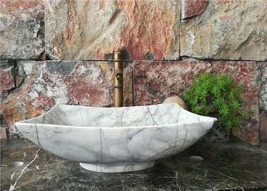 Chiny Wielokątne marmurowe umywalce, zlewozmywaki z naturalnego kamienia do łazienki dostawca