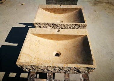 Chiny Kwadratowy marmurowy zagłębienie, zlewozmywaki z naturalnego kamienia z baterią stojącą dostawca